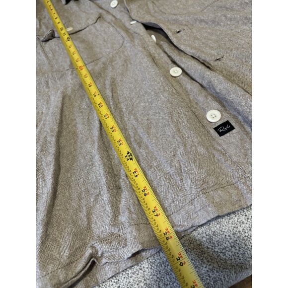Rails Linen Cotton Button Down Shirt Jacket XL Neutral Shacket Minimalist Chic - Picture 8 of 8